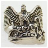 Eagle, Motorcycle L. Brand Sterling Silver? Ring