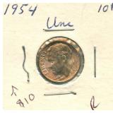 1954 Roosevelt Silver Dime