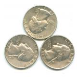 Group of 3 Washington Silver Quarters