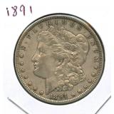 1891 Morgan Silver Dollar