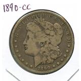 1890-CC Morgan Silver Dollar - Carson City