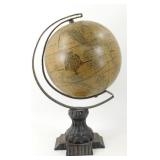 * Vintage Spinning Tabletop Globe - Paper-Covered