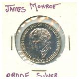 John Monroe Commemorative Silver Proof Coin