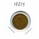 1921-S Lincoln Wheat Cent