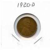 1920-D Lincoln Wheat Cent