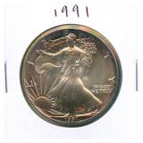 1991 U.S. Silver Eagle ASE - 1 oz Fine Silver