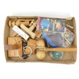 Vintage Yo-Yos and Wood Puzzle Toys