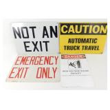 * 4 Vintage Metal Signs - Danger High Voltage,