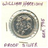 William Harrison Commemorative Silver Proof Coin