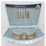 Vintage Elgin Gold Tone Ladies Watch - Working