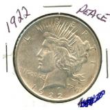 1922 Peace Silver Dollar