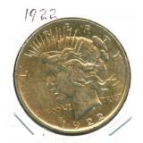 1922 Peace Silver Dollar