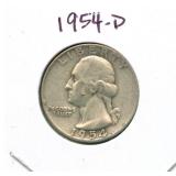 1954-D Washington Silver Quarter