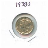 1938-S Mercury Silver Dime