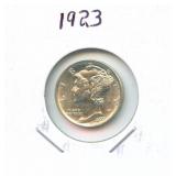 1923 Mercury Silver Dime