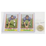 Vintage Minnesota Vikings Football Lot - (2) 1974