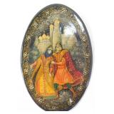 Russa Russian Hand-Painted Pin/Brooch in Bag