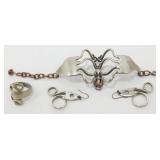 Fork Made Bracelet, Earrings & Ring Set in Box
