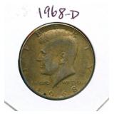 1968-D Kennedy Silver Half Dollar - 40% Silver