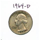1964-D Washington Silver Quarter
