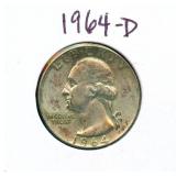 1964-D Washington Silver Quarter