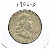 1952-D Franklin Silver Half Dollar