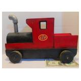 * Rare Antique Folk Art Hand Made Wooden Steam