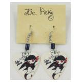 Be Picky Tattoo Johnny Guitar Pick Earrings - On