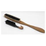 * 2 Vintage Cloth Brushes - 1 Horse Head Handle &