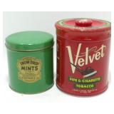 2 Vintage Advertising Canisters