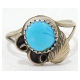 Sterling Turquoise Ring Size 5, 1.66g - Not