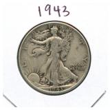 1943 Walking Liberty Silver Half Dollar