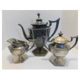 * Antique Silver Plated Tea Set by Derby Silver
