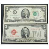 Series 1928-G Two Dollar Bill Red Seal plus
