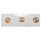 3 Uncirculated 2025 Lincoln Pennies - Last Year