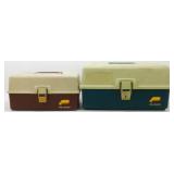 * 2 Vintage Plano Fishing Tackle Boxes - Empty
