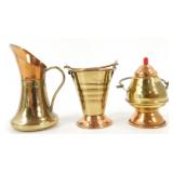 Set of 3 Vintage MCM Cooper or Brass Items -