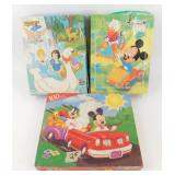 3 Vintage Disney Puzzles - Contents Unverified