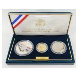 1992 Columbus 3-Coin Proof Set - $5 Gold West