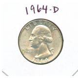 1964-D Washington Silver Quarter