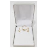 P10k Yellow Gold Opal Ring Size 6.5 with 14KPPC