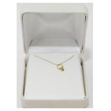 10K D Yellow Gold Necklace with 14k Miniature
