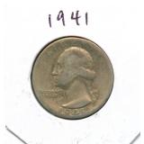 1941 Washington Silver Quarter