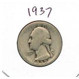 1937 Washington Silver Quarter