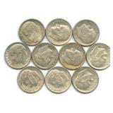 (10) U.S. Roosevelt Silver Dimes