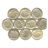 (10) U.S. Roosevelt Silver Dimes