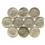 (10) U.S. Roosevelt Silver Dimes