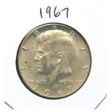 1967 Kennedy Silver Half Dollar - 40% Silver