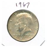 1967 Kennedy Silver Half Dollar - 40% Silver