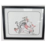 * Original Disney Framed Winnie, Eyore, Tigger,